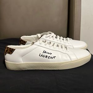 Womens shoes ,  Brand Saint Laurent, color White and Brown, Size 9